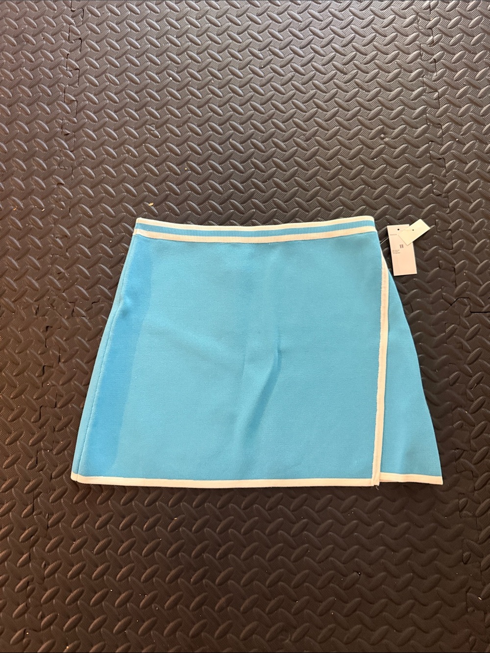 Blue Trim A-Line Mini Skirt